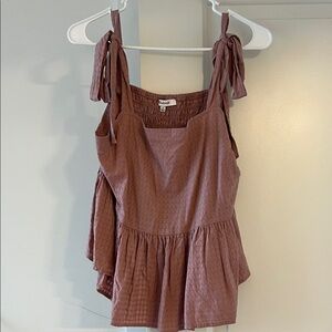 Madewell Dusty Rose Sleeveless Blouse